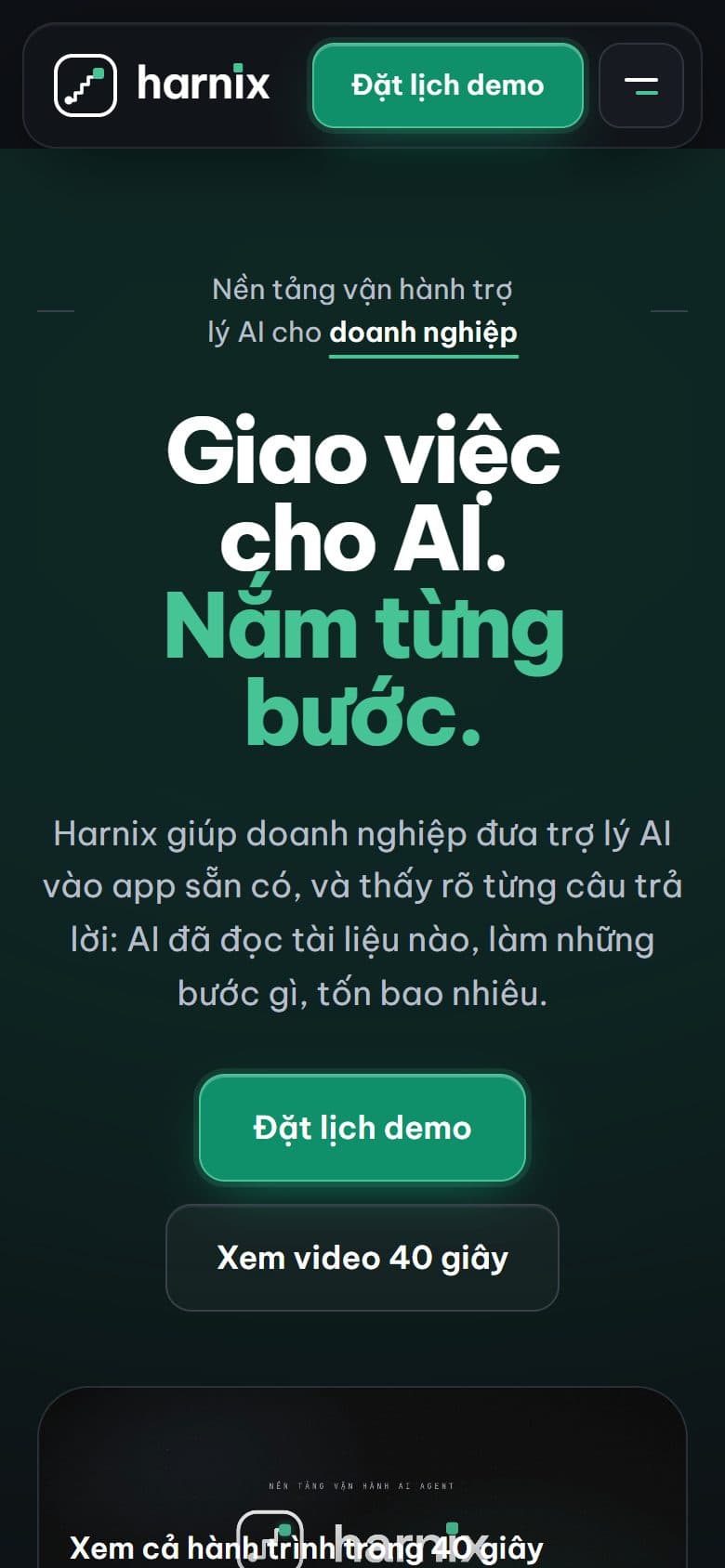 Harnix on mobile